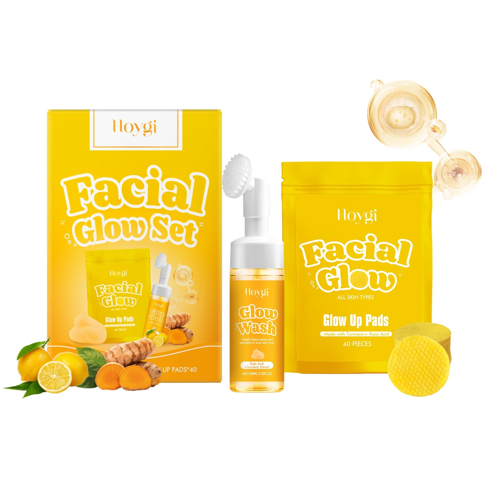 Turmeric Tender Cleansing Set Gently Cleanses Facial Skin And Improves Skin Quality